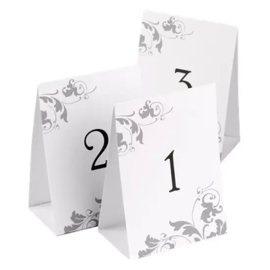 40ct Wedding Table Number Tents image {1}