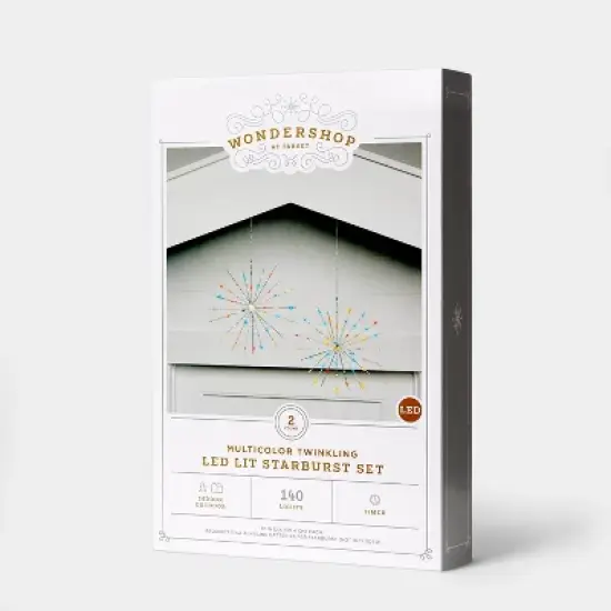 2pk Christmas LED Starburst Novelty 140 Lights Multicolor - Wondershop&trade; image {1}