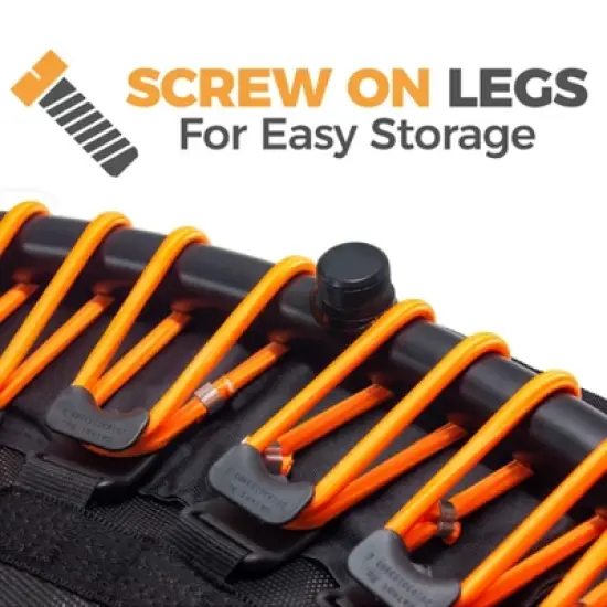 LEAPS & REBOUNDS 48" Round Mini Fitness Trampoline & Rebounder Indoor Home Gym Exercise Equipment Low Impact Workout for Adults, Orange image {3}