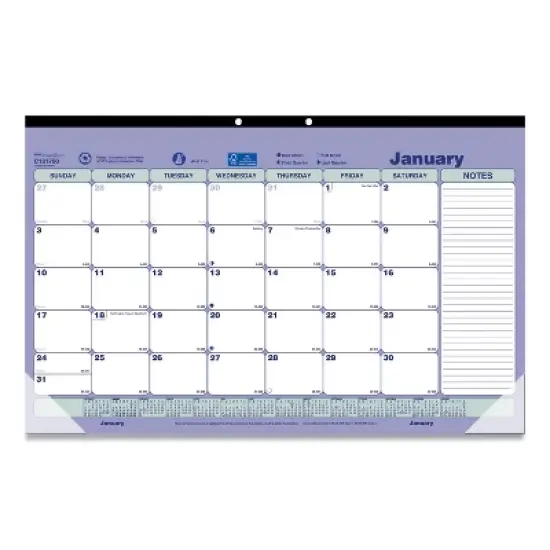 Rediform Office Products Monthly Desk Pad Calendar 12-Month January 2026 to December 2026 White image {4}