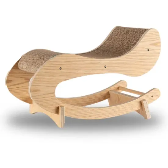 Armarkat Real Wood Medium Wooden Cat Rocking Chair and Detachable Swing Chair image {7}