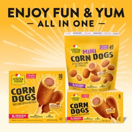 Foster Farms Mini Corn Dogs - Frozen - 29.3oz/40ct image {5}