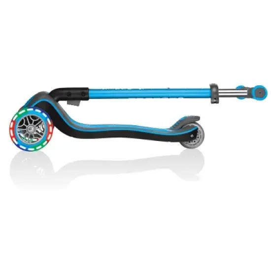 Globber Elite Deluxe Lights Scooter - Sky Blue image {2}