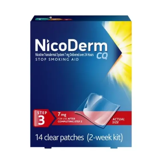NicoDerm CQ Stop Smoking Aid Clear Patches Step 3 - 14ct image {9}