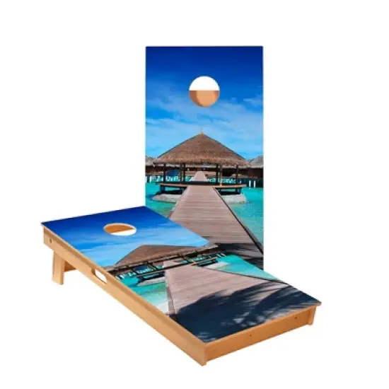 Skips Garage Gazebo Cornhole Boards - ACA Star Series image {1}