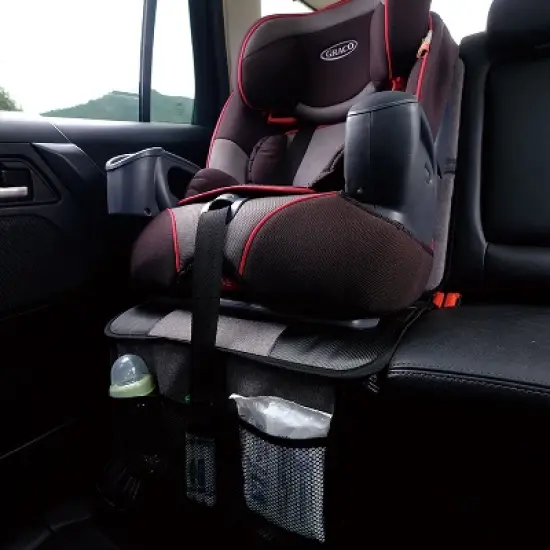 Joybi Black and Gray Child Seat Protection Mat, Protective Cover for Car Seats image {2}