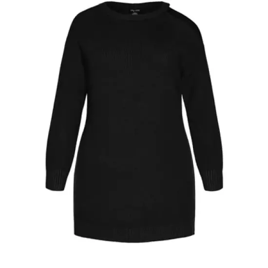 Women's Plus Size Amalia Knit Dress - black | CITY CHIC image {2}