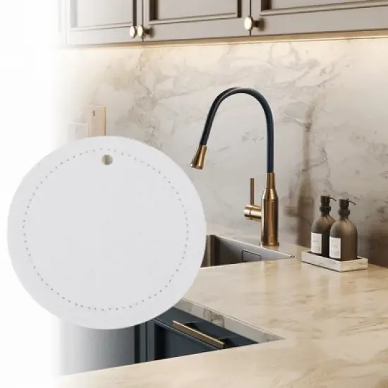 Unique Bargains Circular Convenient Kitchen Sponge White 2 Pcs image {3}