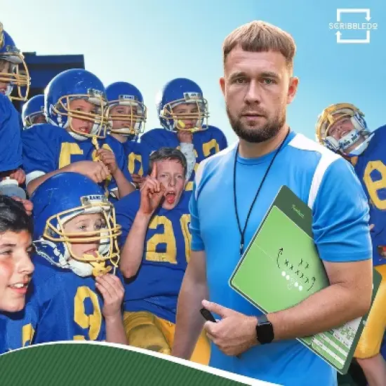 SCRIBBLEDO Football Dry Erase Board for Coaches 15"x10.5" image {8}