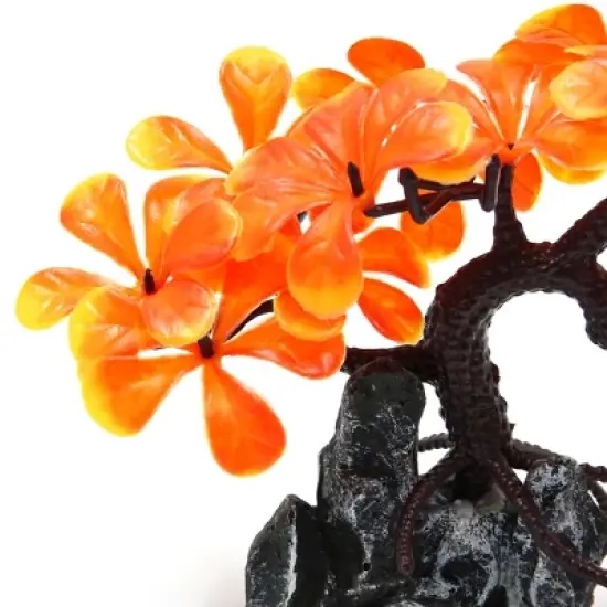 Unique Bargains Orange Plastic Tree rium Fish Tank Decorative Plant  Landscape Ornaments image {2}