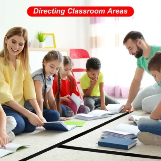 Unique Bargains Hook-and-Loop Fasteners Creating Separate Areas Carpet Marker Strips 6 Pcs image {5}