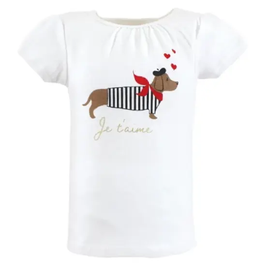 Hudson Baby Girl Short Sleeve T-Shirts, Houndstooth Red image {2}