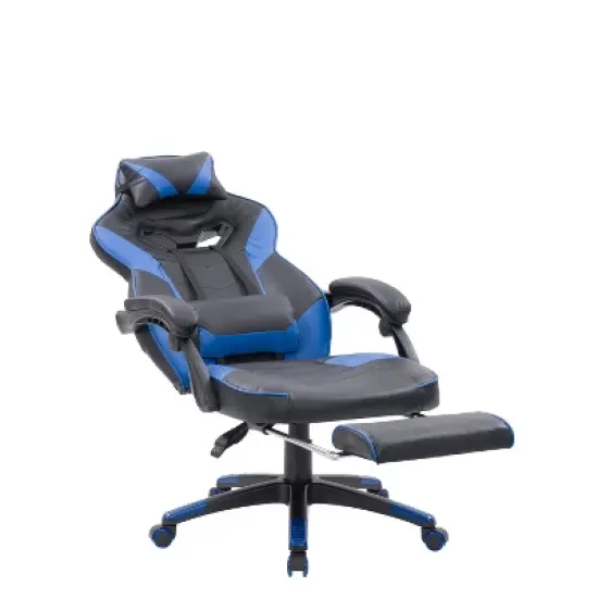 Doom Gaming Chair Black and Blue - CorLiving image {2}