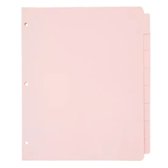 Paper Junkie 12 Sets Pink 8 Tab Dividers for 3 Ring Binder, Binder Separators with Tabs, Bulk Pack of 96 Total Page Dividers, Letter Size, 9.5x11 in image {6}