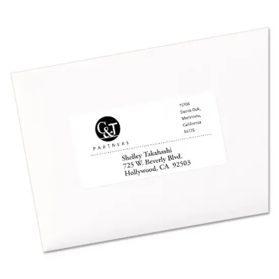 Avery Shipping Labels with TrueBlock Technology Laser 2 x 4 White 250/Pack 5263 image {2}