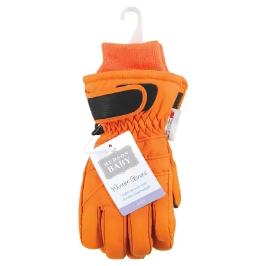 Hudson Baby Unisex Snow Gloves, Orange image {1}