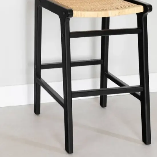 Balka Rattan Barstool Rattan/Black - South Shore image {4}