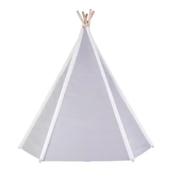Kaplan Early Learning Easy View Foldable Gray and White Canvas Tent image {4}
