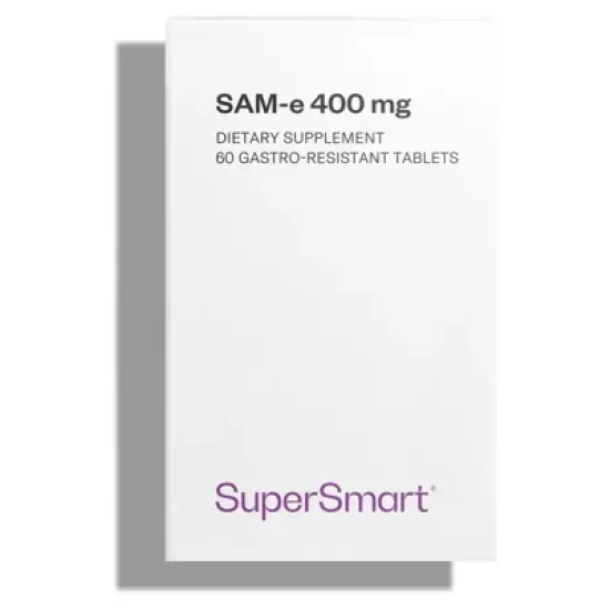 SuperSmart SAM-e 400mg (80% Active Isomer S,S) - Advanced S-Adenosyl Methionine SAM-e Supplement | Non-GMO & Gluten Free - 60 Enteric Coated Tablets image {7}