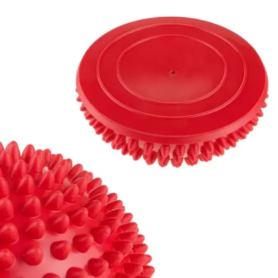 Toy Time Kid's Hedgehog-Style Balance Pods and Half Dome Exercise Stepping Stones - Set of 6, Red/Blue/Green image {3}