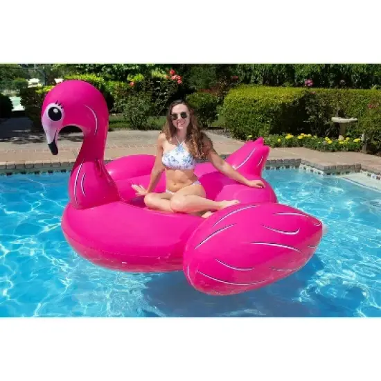 Poolmaster Jumbo Flamingo Swimming Pool Float Rider image {10}
