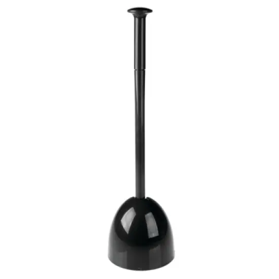 mDesign Toilet Bowl Plunger Set with Drip Tray, Compact Storage image {4}