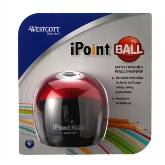 Westcott&reg; iPoint Ball Battery Electric Pencil Sharpener for #2 Pencils - For Home, School & Work image {2}