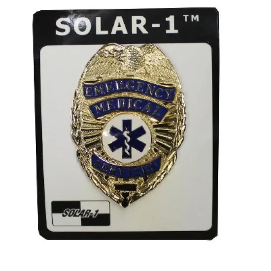 Gold/Blue Emergency Medical Services Badge by Solar 1 image {1}