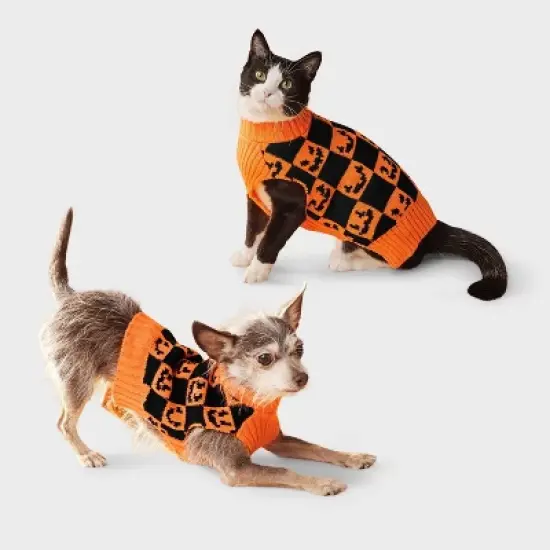 Pumpkin Faces Dog and Cat Sweater - Boots & Barkley&trade; image {6}