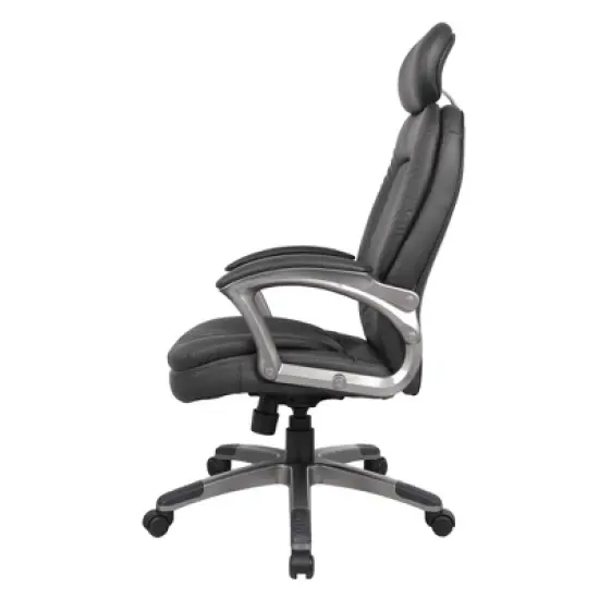 Executive Pillow Top Chair with Headrest Black - Boss Office Products image {3}