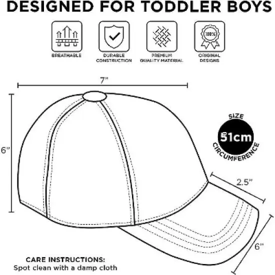 DC Comics Hat for Boys Size 2-7, Batman Kids Baseball Cap with 3D Design image {3}