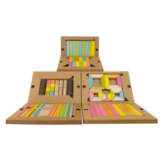 Tegu Classroom Magnetic Wooden Block Kit, 130 Pieces image {1}