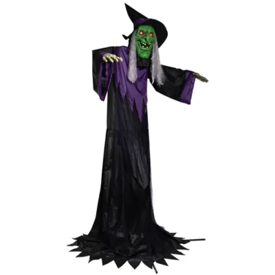 Northlight Huge Lighted and Animated Talking Witch Commercial Outdoor Halloween Decoration - 15' image {5}