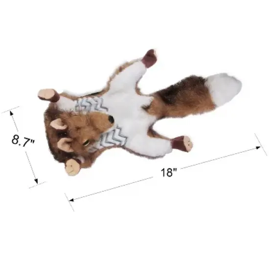 Allforpaws Classic Kill Fox Squeaky Plush Dog Toy, Brown image {6}