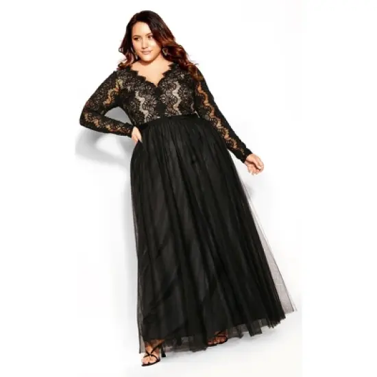 Women's Plus Size Rare Beauty Maxi Dress - black | CITY CHIC image {4}