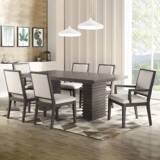 18" Set of 2 Mila Armchairs Washed Gray - Steve Silver image {2}