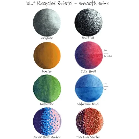 Canson XL Recycled Bristol Paper Pad 9"X12"-25 Sheets image {2}