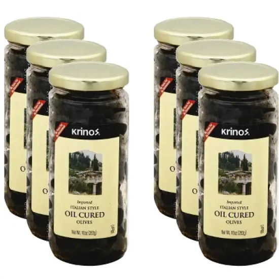 Krinos Oil Cured Olives - Case of 6 - 10 oz image {2}
