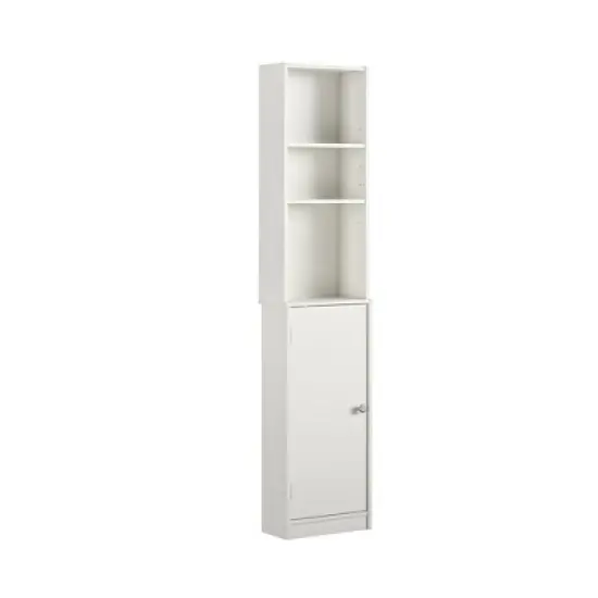 Basin 14" Linen Storage Tower, White image {5}