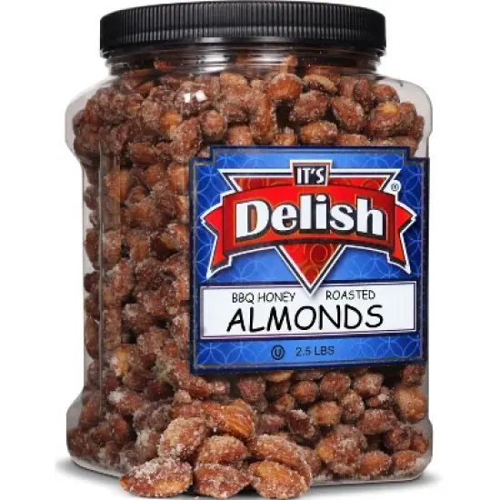 BBQ Honey Roasted Almonds by It's Delish, 2.5 LBS Jumbo Container image {7}