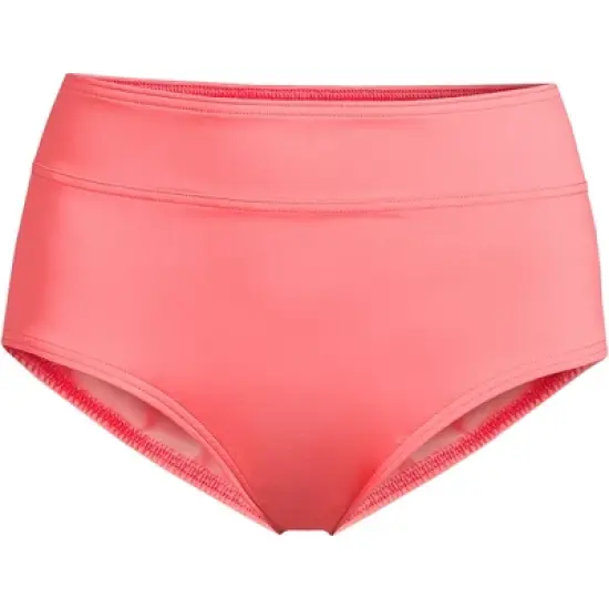 Lands' End Women's Tummy Control High Waisted Bikini Bottoms image {14}