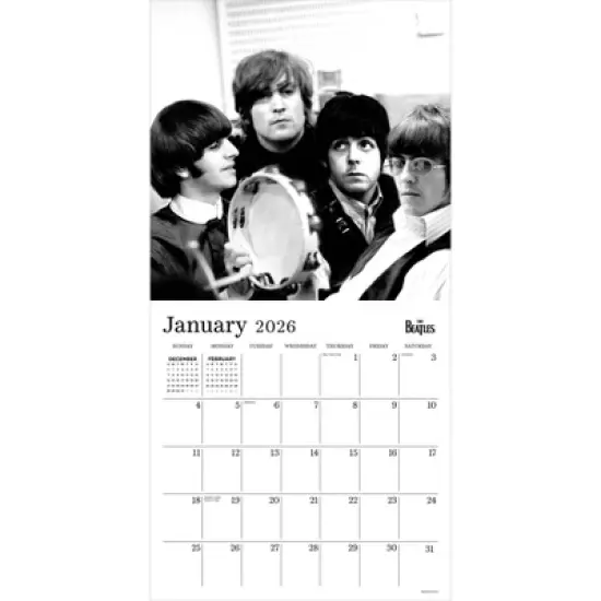 TF Publishing 13.5"x14.5" 2026 The Beatles in Black and White image {5}