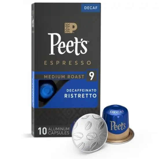 Peet's Coffee Ristretto Decaffeinato Espresso Roast Aluminum Capsules - 10ct image {8}