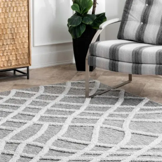 nuLOOM Carly Raised Fishnet Trellis Area Rug image {5}