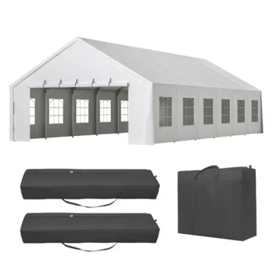 20&times;40 FT Party Tent, Large Wedding Event Shelters with Carry Bags and Removable Sidewalls, Commercial Tents for Parties-Coolbibila image {5}