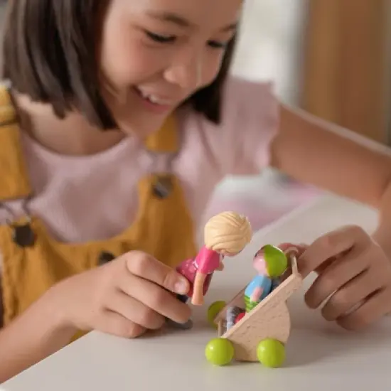 Little Friends Mommy Melanie and Baby Figures with Stroller image {3}