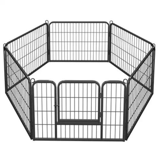 Yaheetech 6-Panel Heavy Duty Dog Playpen Fence for Outdoor Indoor image {7}