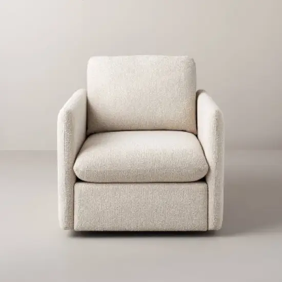 Boucle Upholstered Swivel Arm Chair - Hearth & Hand&trade; with Magnolia image {7}
