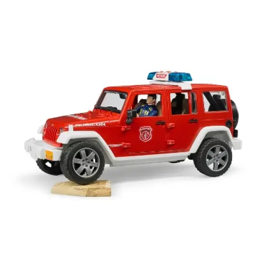 Bruder Jeep Rubicon Fire Vehicle with Fireman Figure image {3}