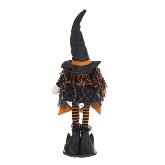 Whisen Fabric Sitting Gnome, Wings & Plaid Hat, Halloween Decoration image {6}